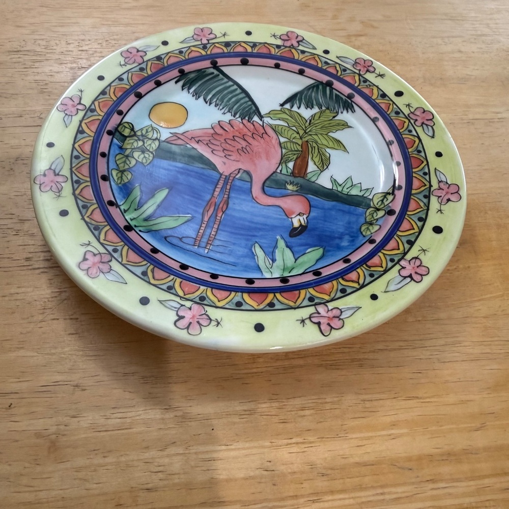 COLLECTABLE FLAMINGO PLATE - Picture 2 of 3